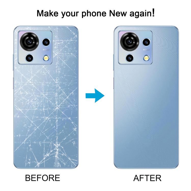 For ZTE Blade V50 Vita Battery Back Cover with Camera Lens Cover(Black) - For ZTE by PMC TechLife | Online Shopping South Africa | PMC TechLife | Buy Now Pay Later Mobicred