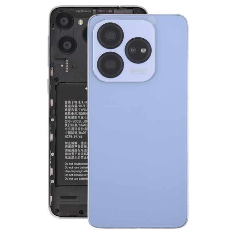 For ZTE Blade V60 Design Z2350 Glass Battery Back Cover with Middle Frame / Camera Lens Cover(Blue) - For ZTE by PMC TechLife | Online Shopping South Africa | PMC TechLife | Buy Now Pay Later Mobicred