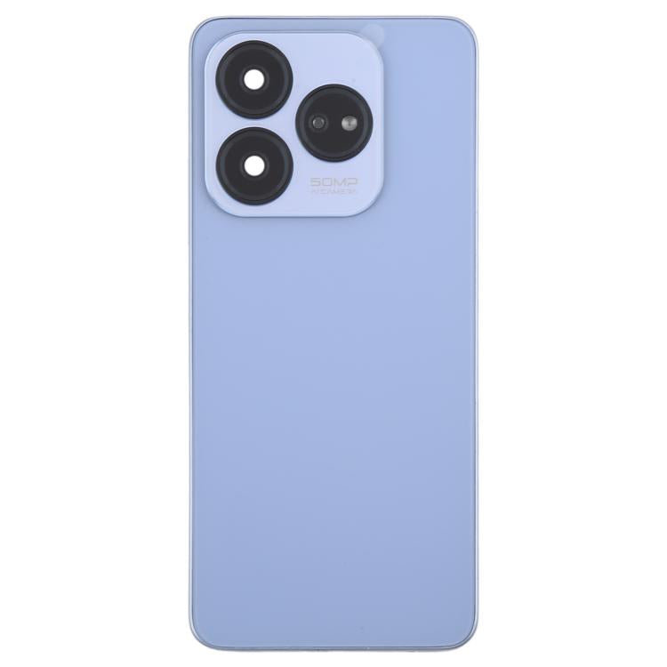 For ZTE Blade V60 Design Z2350 Glass Battery Back Cover with Middle Frame / Camera Lens Cover(Blue) - For ZTE by PMC TechLife | Online Shopping South Africa | PMC TechLife | Buy Now Pay Later Mobicred
