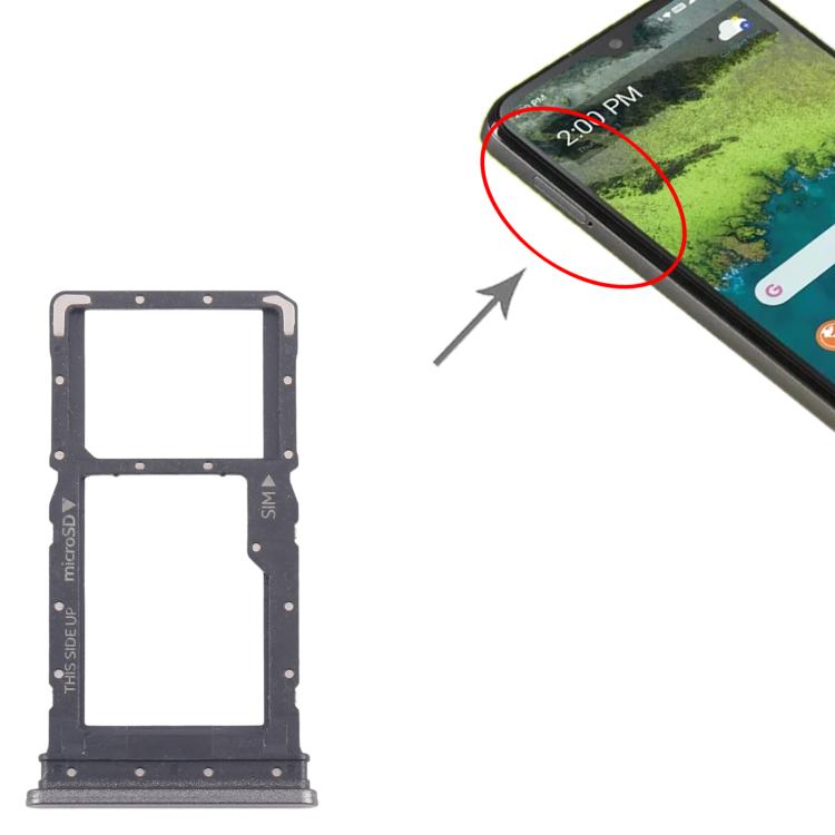 For Nokia C110 Original SIM Card Tray + Micro SD Card Tray (Black) - Card Tray by PMc TechLife | Online Shopping South Africa | PMc TechLife | Buy Now Pay Later Mobicred