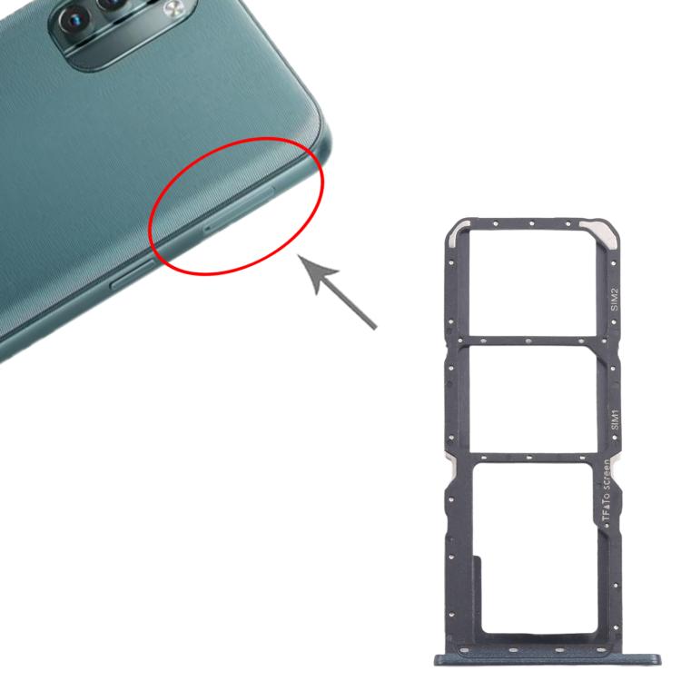 For Nokia G21 Original SIM Card Tray + SIM Card Tray + Micro SD Card Tray (Black) - Card Tray by PMc TechLife | Online Shopping South Africa | PMc TechLife | Buy Now Pay Later Mobicred
