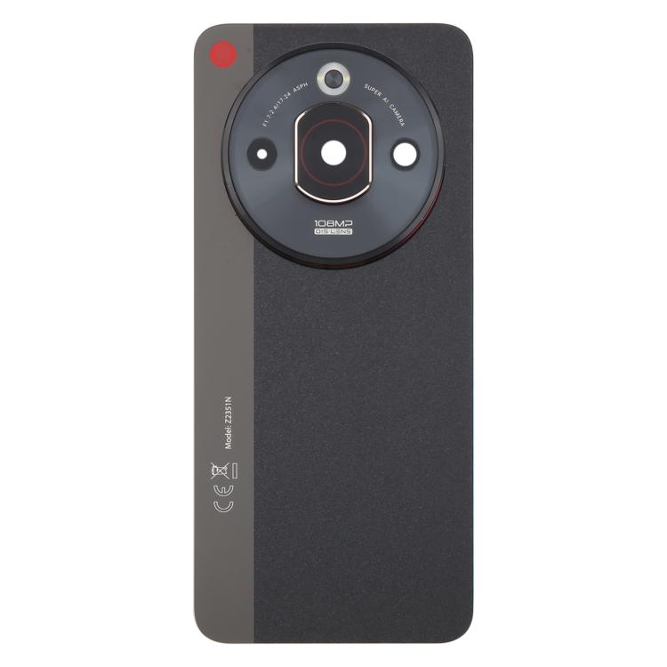 For ZTE nubia Focus Pro Z2351N Glass Battery Back Cover with Adhesive / Camera Lens Cover(Black) - For ZTE by PMC TechLife | Online Shopping South Africa | PMC TechLife | Buy Now Pay Later Mobicred