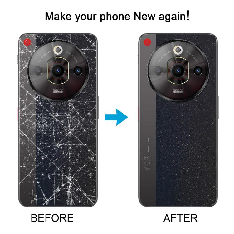 For ZTE nubia Focus Pro Z2351N Glass Battery Back Cover with Adhesive / Camera Lens Cover(Black) - For ZTE by PMC TechLife | Online Shopping South Africa | PMC TechLife | Buy Now Pay Later Mobicred