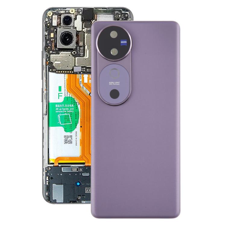 For vivo V40 Battery Back Cover with Camera Lens Cover(Purple) - Back Cover by PMC TechLife | Online Shopping South Africa | PMC TechLife | Buy Now Pay Later Mobicred