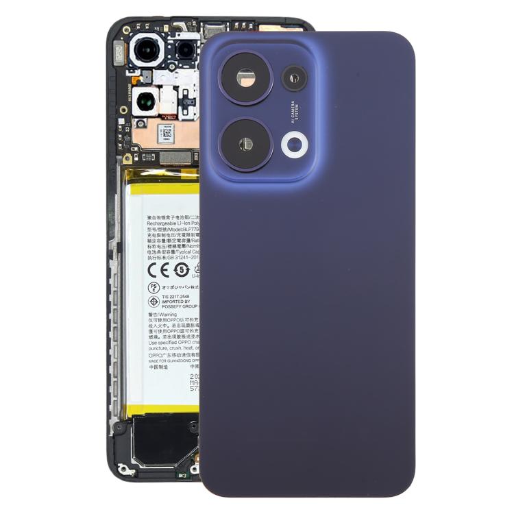 For OPPO Reno13 Original Battery Back Cover with Camera Lens Cover(Dark Blue) - free shipping - PMc TechLife - Order now!