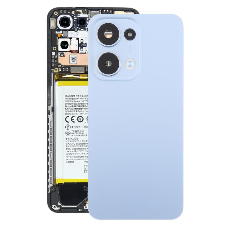 For OPPO Reno13 Original Battery Back Cover with Camera Lens Cover(Baby Blue) - free shipping - PMc TechLife - Order now!