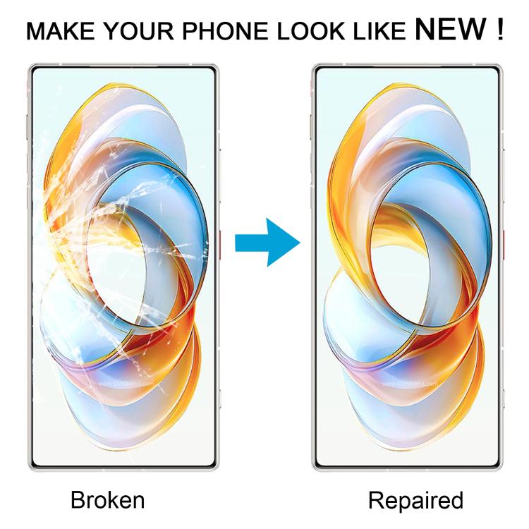 For ZTE Nubia Red Magic 10 Pro NX789J Front Screen Outer Glass Lens with OCA Optically Clear Adhesive (Black) - For ZTE by PMc TechLife | Online Shopping South Africa | PMc TechLife | Buy Now Pay Later Mobicred