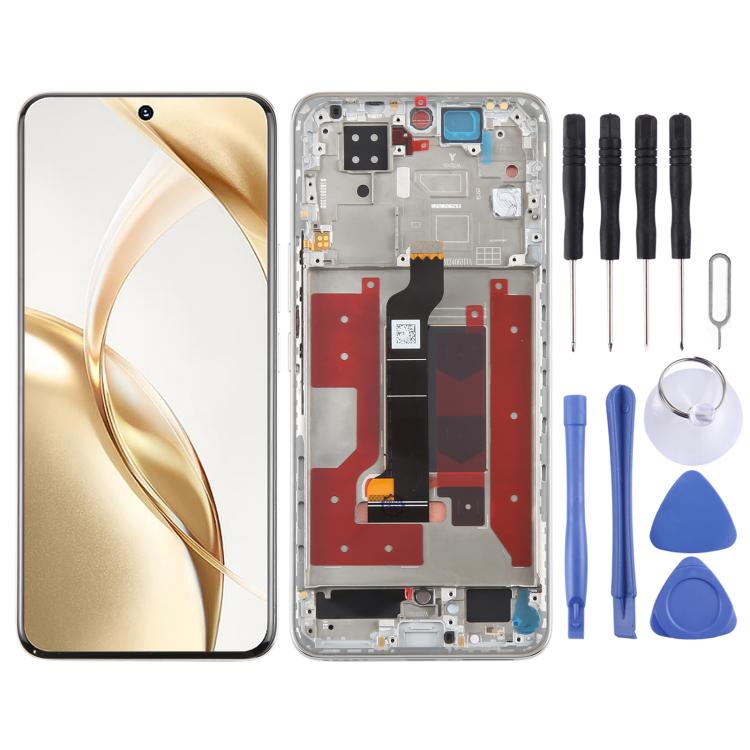 For Honor 200 Original LCD Screen Digitizer Full Assembly with Frame (Silver) - LCD Screen by PMc TechLife | Online Shopping South Africa | PMc TechLife | Buy Now Pay Later Mobicred