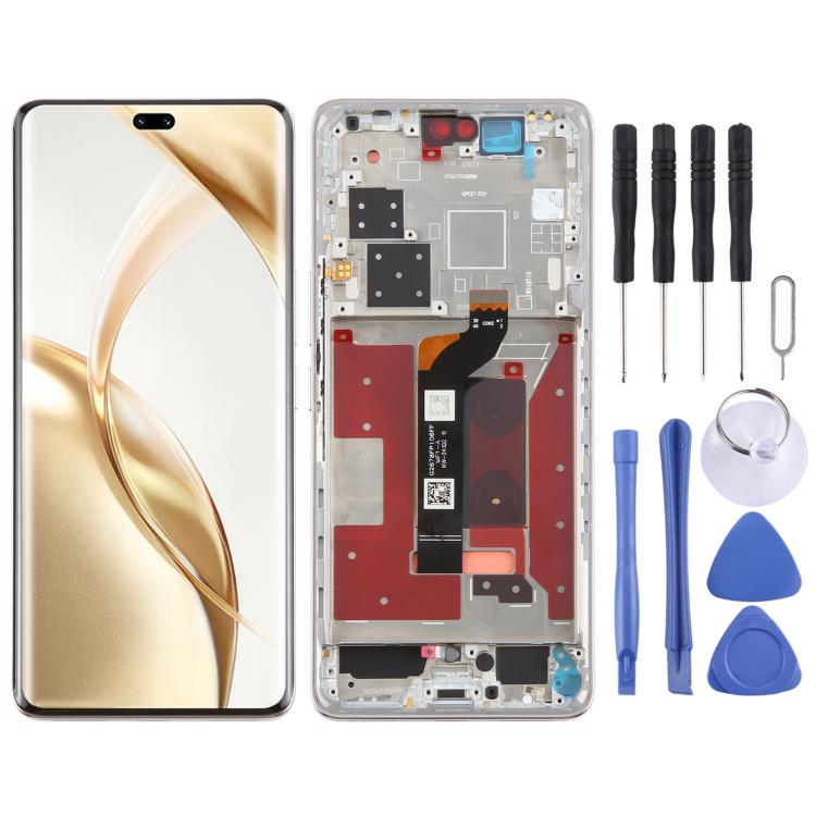 For Honor 200 Pro Original LCD Screen Digitizer Full Assembly with Frame (Silver) - LCD Screen by PMc TechLife | Online Shopping South Africa | PMc TechLife | Buy Now Pay Later Mobicred