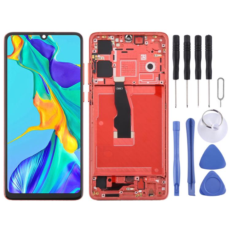 For Huawei P30 TFT LCD Screen Digitizer Full Assembly with Frame, Not Supporting Fingerprint Identification (Red) - LCD Screen by PMc TechLife | Online Shopping South Africa | PMc TechLife | Buy Now Pay Later Mobicred
