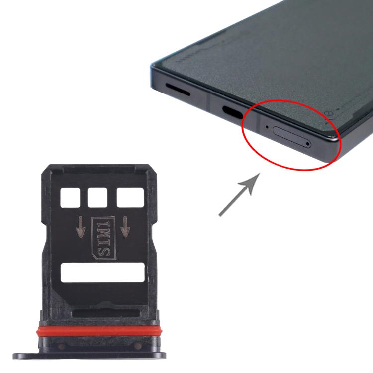 For ZTE nubia RedMagic 7 Pro NX709J SIM Card Tray + SIM Card Tray (Black) - For ZTE by PMc TechLife | Online Shopping South Africa | PMc TechLife | Buy Now Pay Later Mobicred