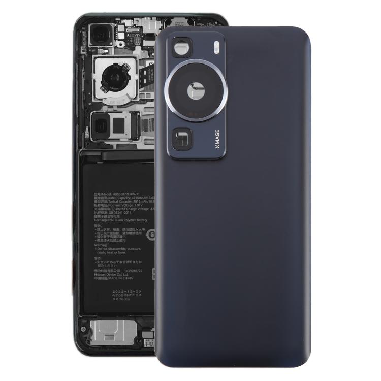 For Huawei P60 Battery Back Cover with Camera Lens Cover(Black) - Back Cover by PMc TechLife | Online Shopping South Africa | PMc TechLife | Buy Now Pay Later Mobicred