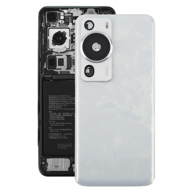For Huawei P60 Pro Battery Back Cover with Camera Lens Cover(White) - free shipping - PMc TechLife - Order now!