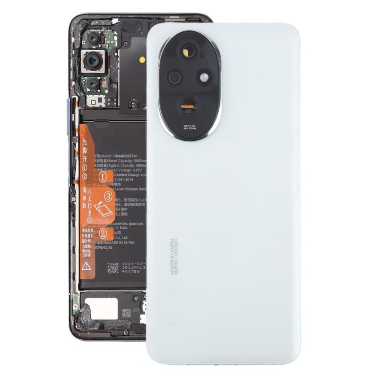 For Honor 200 OEM Battery Back Cover with Camera Lens Cover(White) - Back Cover by PMc TechLife | Online Shopping South Africa | PMc TechLife | Buy Now Pay Later Mobicred