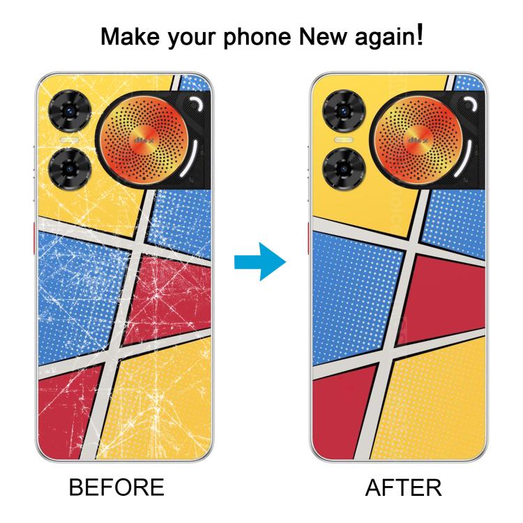For ZTE nubia Music 2 Glass Battery Back Cover with Adhesive(Yellow) - For ZTE by PMc TechLife | Online Shopping South Africa | PMc TechLife | Buy Now Pay Later Mobicred