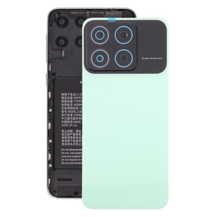For ZTE Blade A35 Z2453 Plastic Back Cover with Camera Lens Cover(Green) - For ZTE by PMc TechLife | Online Shopping South Africa | PMc TechLife | Buy Now Pay Later Mobicred