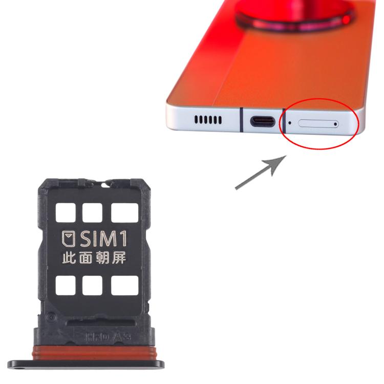 For ZTE nubia Z60 Ultra NX721J SIM + SIM Card Tray (Black) - For ZTE by PMc TechLife | Online Shopping South Africa | PMc TechLife | Buy Now Pay Later Mobicred
