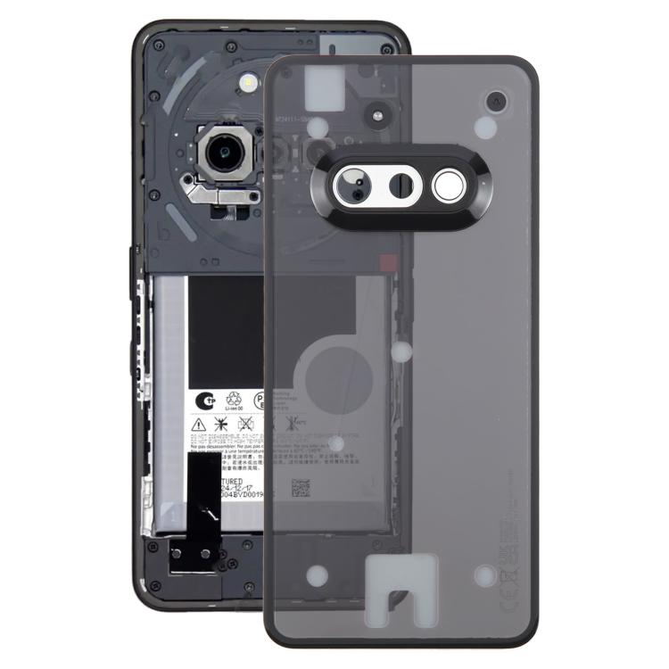 For Nothing Phone 3a A059 Glass Battery Back Cover with Camera Frame(Black) - free shipping - PMC TechLife - Order now!
