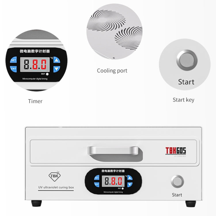 TBK 605 100W Mini UV Curing Lamp Box 48 LEDs Curved Surface Screen UV Curing Box, UK Plug - free shipping - PMC TechLife - Order now!