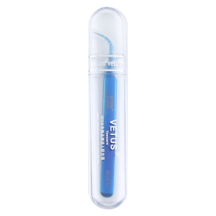 Vetus MCS-15 Bright Blue Curved Tweezers - Tweezers by VETUS | Online Shopping South Africa | PMC TechLife | Buy Now Pay Later Mobicred