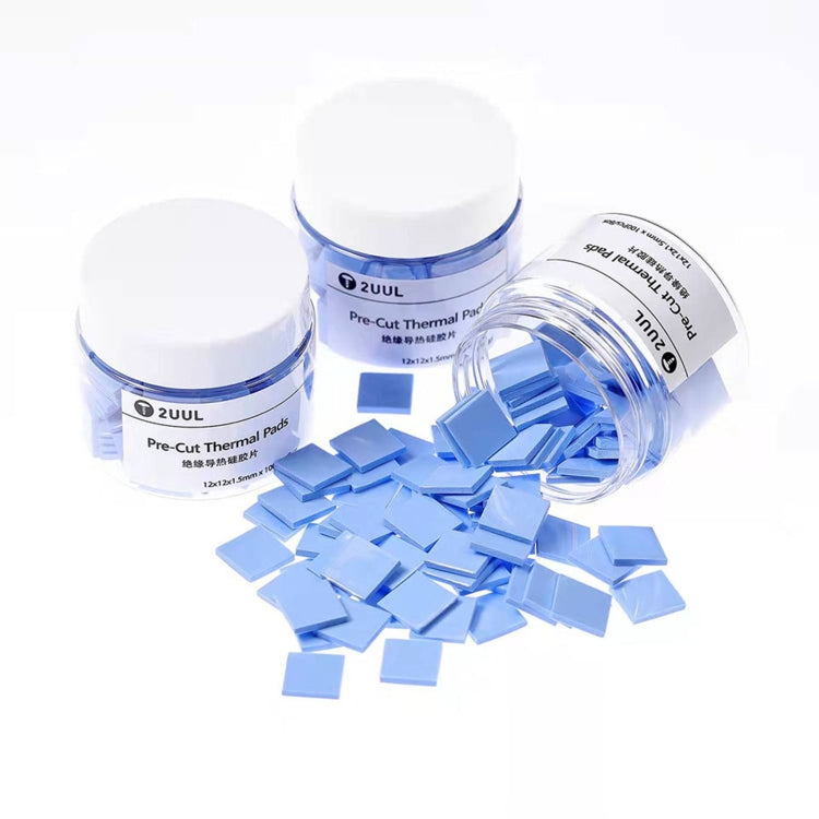 100 PCS/Box 2UUL SC02 Pre-Cut Thermal Silicone Pads 12x12x1.5mm - free shipping - PMC TechLife - Order now!