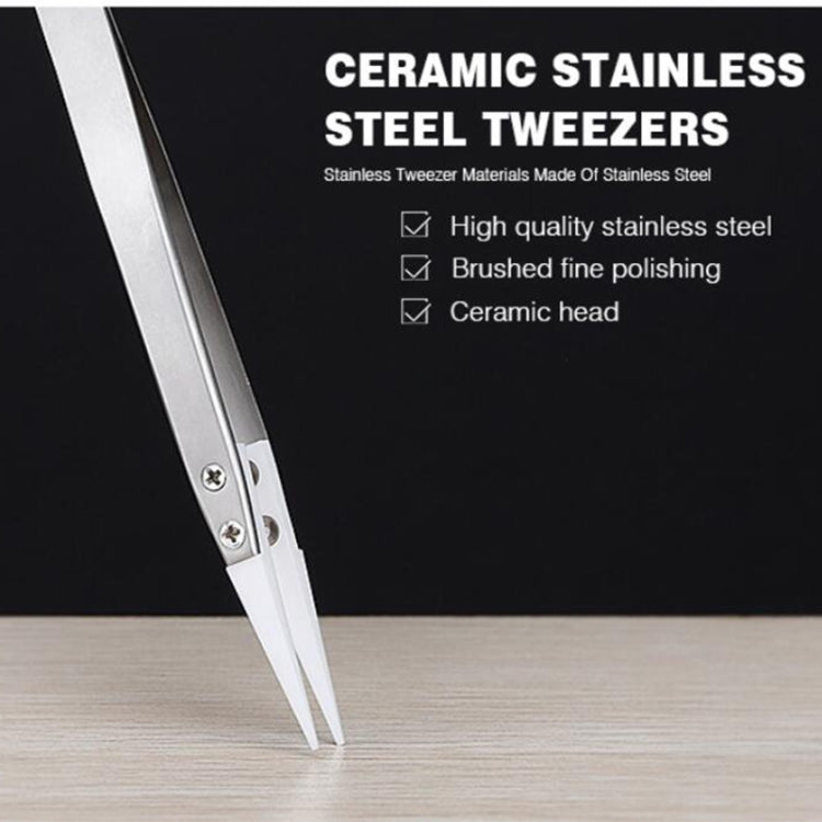 BAKU BA-I7-72MZ Stainless Steel Straight Tweezers - free shipping - PMC Jewellery - Order now!