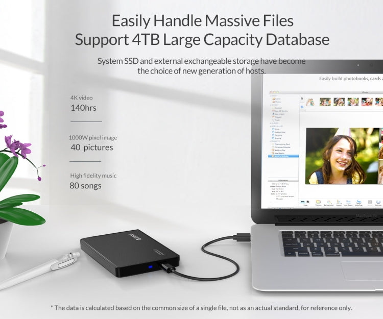 ORICO 2.5 inch Type-C Hard Drive Enclosure - free shipping - PMC Jewellery - Order now!