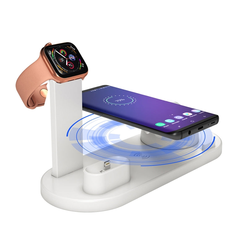 HQ-UD15 Rotatable Wireless Charging Base with Stand for Phones / iWatches / AirPods (White) - Multifunction Charger by PMC TechLife | Online Shopping South Africa | PMC TechLife