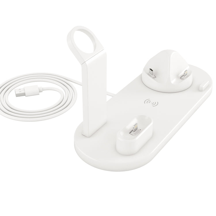 HQ-UD15 Rotatable Wireless Charging Base with Stand for Phones / iWatches / AirPods (White) - Multifunction Charger by PMC TechLife | Online Shopping South Africa | PMC TechLife