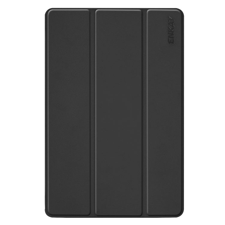 ENKAY High Quality PU Leather + Plastic Bottom Smart Case with Three-folding Holder for Samsung Galaxy Tab S5e 10.5 T720 / T725(Black) - free shipping - PMc TechLife - Order now!