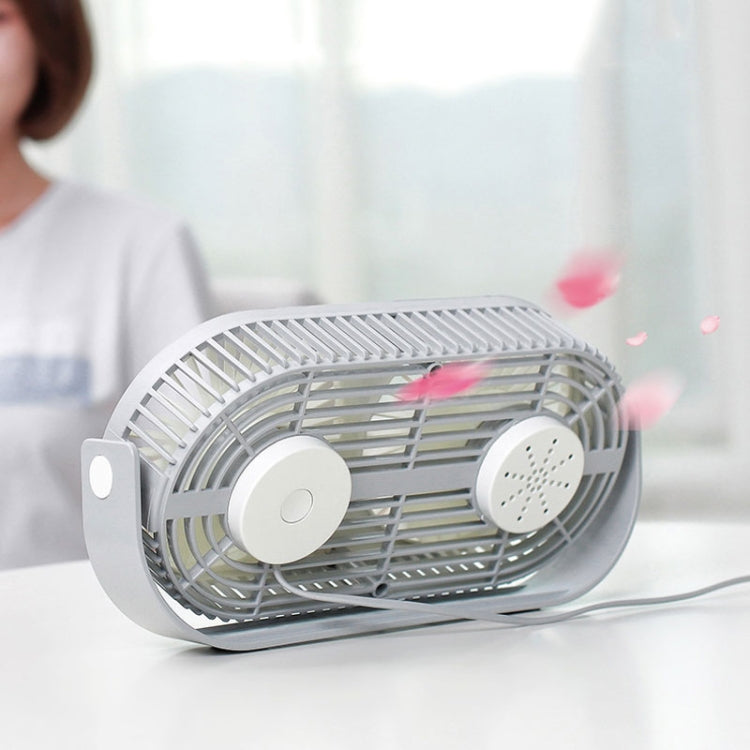 Small Bean Desktop Desktop Double Leaf Usb Mini Fan(Pink) - Electric Fans by PMC TechLife | Online Shopping South Africa | PMC TechLife | Buy Now Pay Later Mobicred