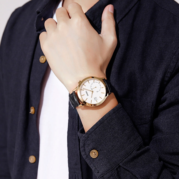 SKMEI 1581 Creative Fashion Men Watch Simple Casual Outdoor Sports Waterproof Two-Pin Quartz Watch(Gold Black) - free shipping - PMC TechLife - Order now!