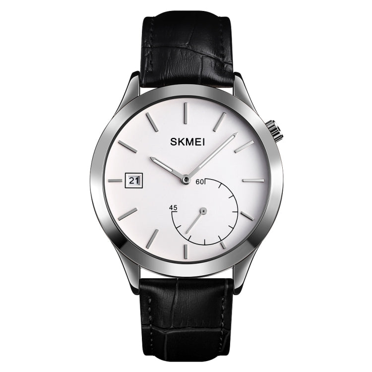 SKMEI 1581 Creative Fashion Men Watch Simple Casual Outdoor Sports Waterproof Two-Pin Quartz Watch(Silver Black) - free shipping - PMC TechLife - Order now!