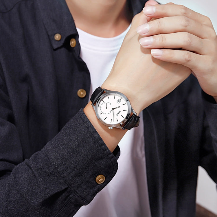 SKMEI 1581 Creative Fashion Men Watch Simple Casual Outdoor Sports Waterproof Two-Pin Quartz Watch(Silver Black) - free shipping - PMC TechLife - Order now!