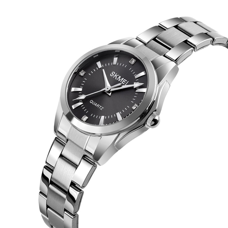 SKmei 1620 Delicate Rhinestone Creative Casual Waterproof Quartz Women Watch Steel Strap Watch(Black) - free shipping - PMC TechLife - Order now!
