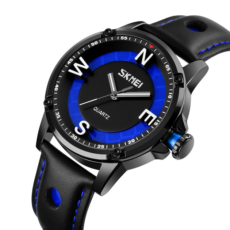 SKMEI 9211 Fashion Sports Stereo Dial Luminous Pointer Creative Watch Business Trend Men Quartz Watch(Blue) - free shipping - PMC TechLife - Order now!