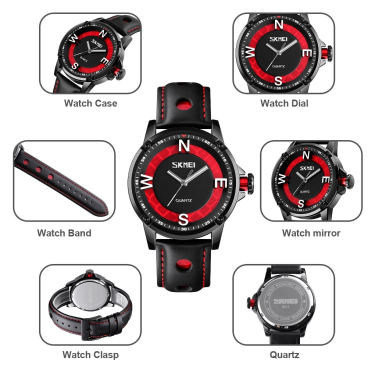 SKMEI 9211 Fashion Sports Stereo Dial Luminous Pointer Creative Watch Business Trend Men Quartz Watch(Blue) - free shipping - PMC TechLife - Order now!
