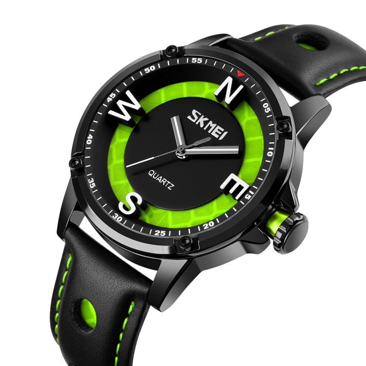 SKMEI 9211 Fashion Sports Stereo Dial Luminous Pointer Creative Watch Business Trend Men Quartz Watch(Green) - free shipping - PMC TechLife - Order now!