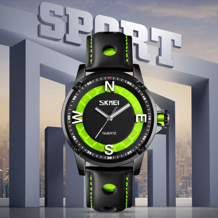 SKMEI 9211 Fashion Sports Stereo Dial Luminous Pointer Creative Watch Business Trend Men Quartz Watch(Green) - free shipping - PMC TechLife - Order now!