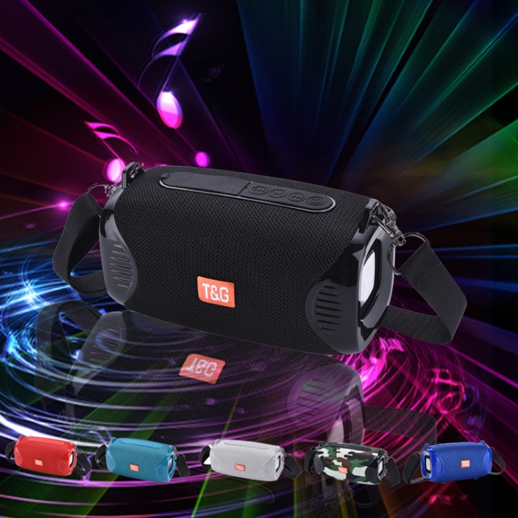 T&G TG532 10W Wireless Bluetooth Speaker Waterproof Portable Outdoor Mini Column Box Loudspeaker with FM Radio(Black) - Desktop Speaker by T&G | Online Shopping South Africa | PMC TechLife | Buy Now Pay Later Mobicred