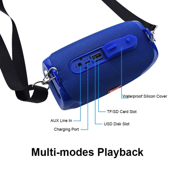 T&G TG532 10W Wireless Bluetooth Speaker Waterproof Portable Outdoor Mini Column Box Loudspeaker with FM Radio(Blue) - Desktop Speaker by T&G | Online Shopping South Africa | PMC TechLife | Buy Now Pay Later Mobicred