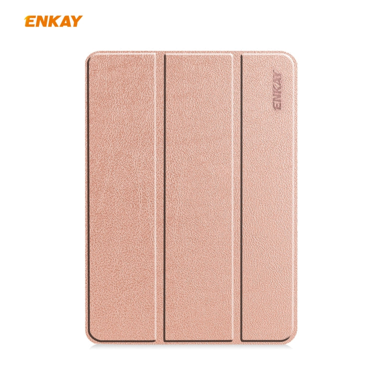 For iPad Pro 11 2022 / 2020 / 2021 ENKAY ENK-8001 Denim Pattern Horizontal Flip Leather Smart Tablet Case with Holder(Pink) - free shipping - PMc TechLife - Order now!