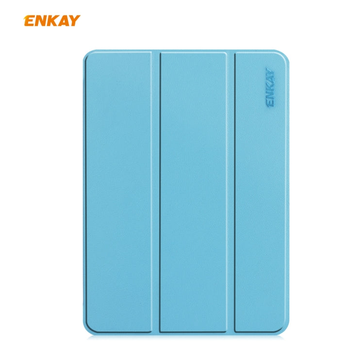 For iPad Pro 11 2022 / 2020 / 2021 ENKAY ENK-8001 Denim Pattern Horizontal Flip Leather Smart Tablet Case with Holder (Light Blue) - free shipping - PMc TechLife - Order now!
