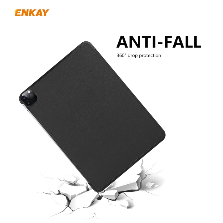 For iPad Pro 11 2022 / 2020 / 2021 ENKAY ENK-8001 Denim Pattern Horizontal Flip Leather Smart Tablet Case with Holder (Light Blue) - free shipping - PMc TechLife - Order now!