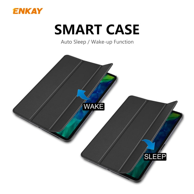 For iPad Pro 11 2022 / 2020 / 2021 ENKAY ENK-8001 Denim Pattern Horizontal Flip Leather Smart Tablet Case with Holder (Light Blue) - free shipping - PMc TechLife - Order now!
