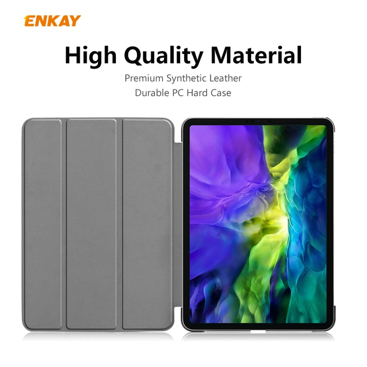 For iPad Pro 11 2022 / 2020 / 2021 ENKAY ENK-8001 Denim Pattern Horizontal Flip Leather Smart Tablet Case with Holder (Light Blue) - free shipping - PMc TechLife - Order now!