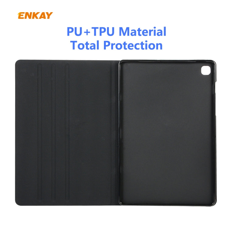 For Samsung Galaxy Tab S6 Lite P610 / P615 / Tab S6 Lite 2022 / P613 / P619 ENKAY Coarse Cloth Leather Smart Tablet Case(Brown) - free shipping - PMc TechLife - Order now!