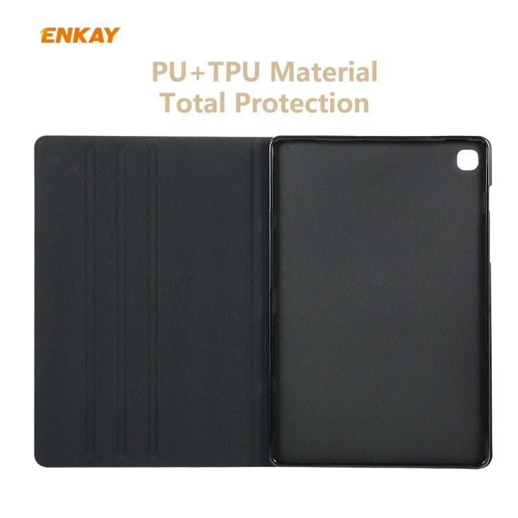 For Samsung Galaxy Tab S6 Lite P610 / P615 / Tab S6 Lite 2022 / P613 / P619 ENKAY Elastic Leather Tablet Case with Holder(Black) - free shipping - PMc TechLife - Order now!