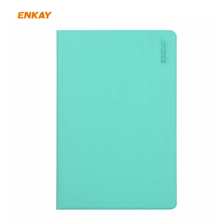 For Samsung Galaxy Tab S6 Lite P610 / P615 / Tab S6 Lite 2022 / P613 / P619 ENKAY Elastic Leather Tablet Case with Holder(Cyan) - free shipping - PMc TechLife - Order now!