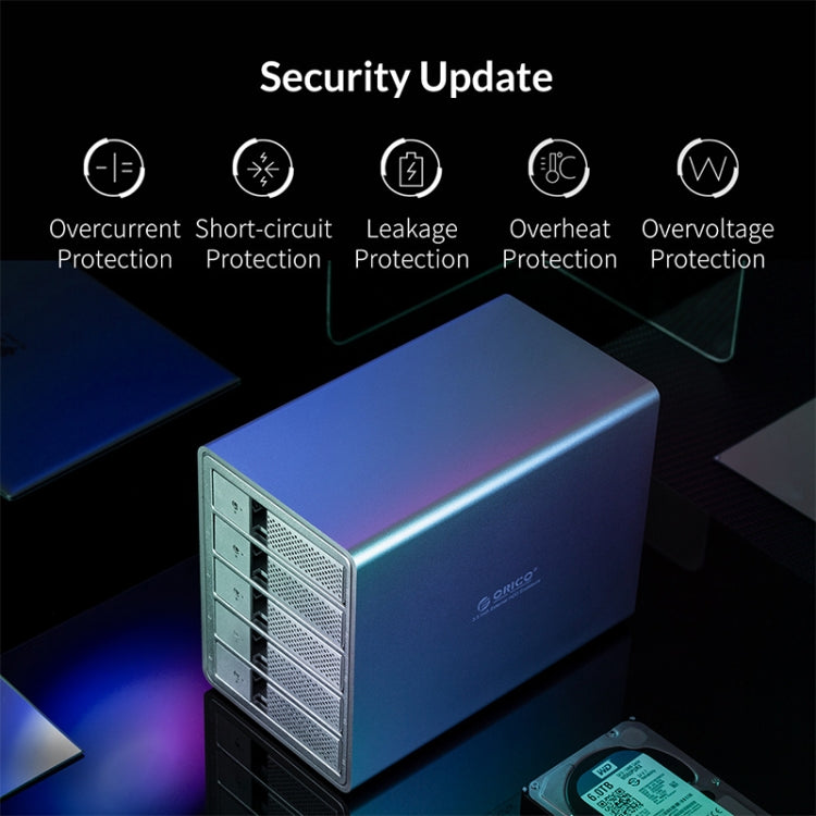 ORICO 9548RU3-BK 3.5-Inch External Hard Drive Enclosure with RAID - HDD Enclosure by ORICO | Online Shopping South Africa | PMC TechLife | Buy Now Pay Later Mobicred